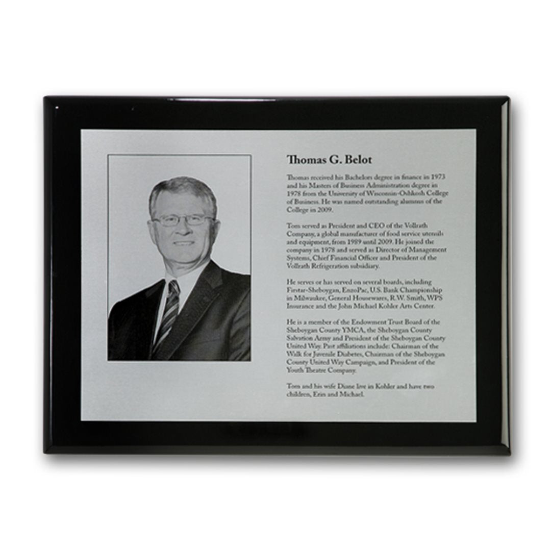 Metal Photo Plaque — Style and Size