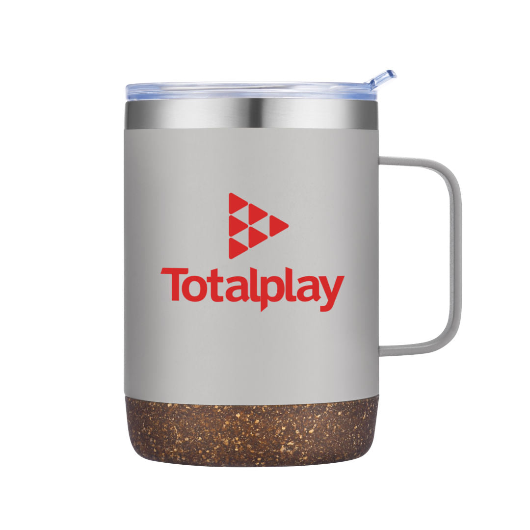 Zeya Vacuum Mug w/Cork - 12oz — Gray — D275-GY