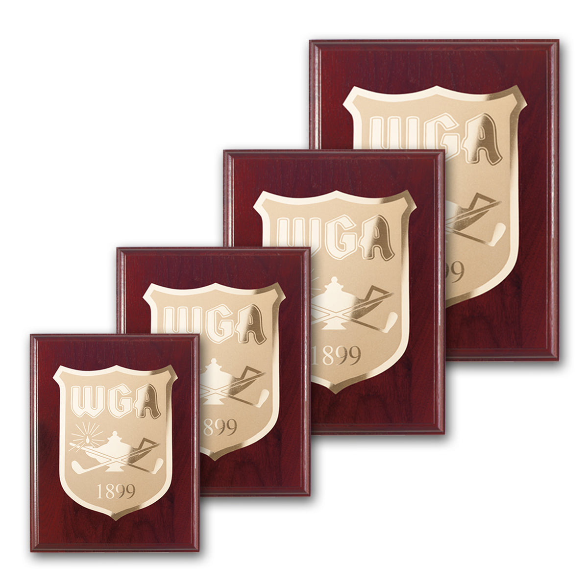Etch/Frosted Plaq - Mahogany/Gold