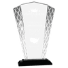 Accent Glass Award on Black Base — Shape and Size