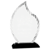 Accent Glass Award on Black Base — Shape and Size