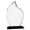Accent Glass Award on Black Base — Shape and Size