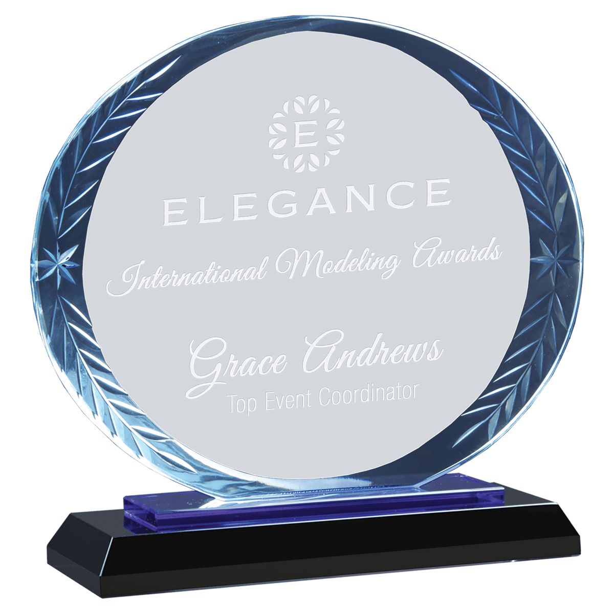 Blue Accent Glass Award — 7 Inches, ACG43BU