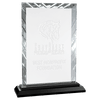Accent Glass Award on Black Base — Shape and Size
