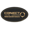 3 1/4" x 1 3/4" Personalized Leatherette Oval Badge with Magnet