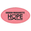 3 1/4" x 1 3/4" Personalized Leatherette Oval Badge with Magnet