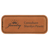 3 1/4" x 1 1/4" Personalized Leatherette Badge with Magnet