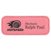 3 1/4" x 1 1/4" Personalized Leatherette Badge with Magnet