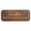 3 1/4" x 1 1/4" Personalized Leatherette Badge with Magnet