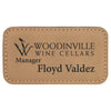 3 1/4" x 1 3/4" Personalized Leatherette Badge with Magnet