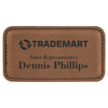 3 1/4" x 1 3/4" Personalized Leatherette Badge with Magnet