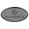 3" x 1 1/2" Personalized Leatherette Oval Badge with Frame