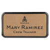 3" x 1 1/2" Personalized Leatherette Round Corner Badge with Frame