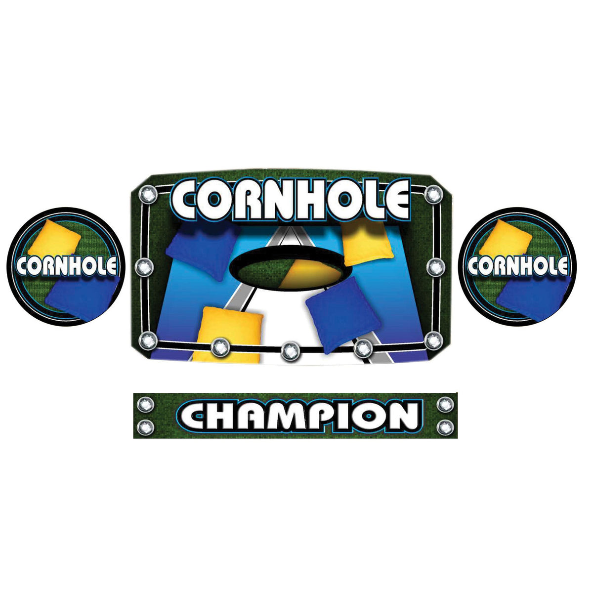 Stock Cornhole Label for Belt