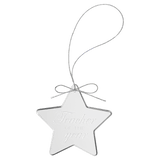 Clear Star Glass Ornament with Silver