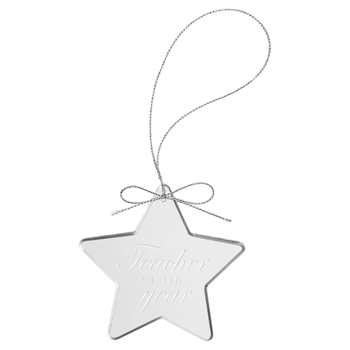 Clear Glass Ornaments — Round, Oval and Star