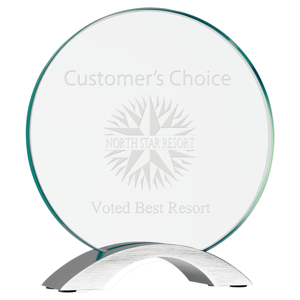 Cosmic Glass Award with Silver Base — Shape and Size