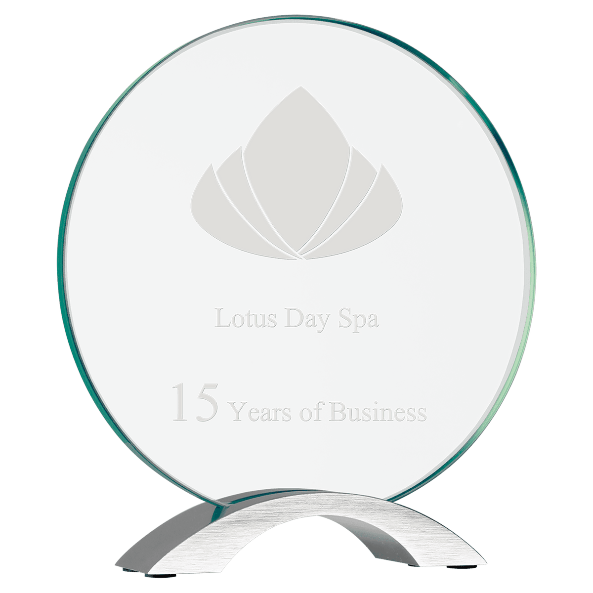 Cosmic Glass Award with Silver Base — Shape and Size · Round · 8½″ · CMG12