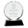 6" Round Facet Crystal on Pedestal Base