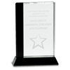 Crystal Rectangle Award with Decorative Edge and Base