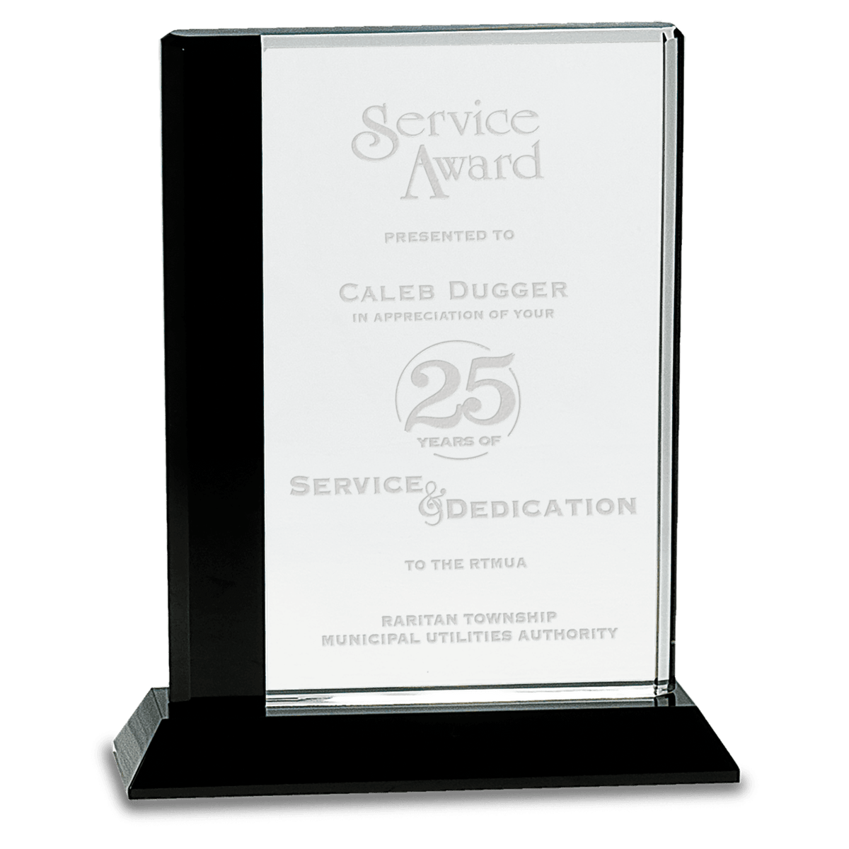 Crystal Rectangle Award — 6½" × 8" / Black