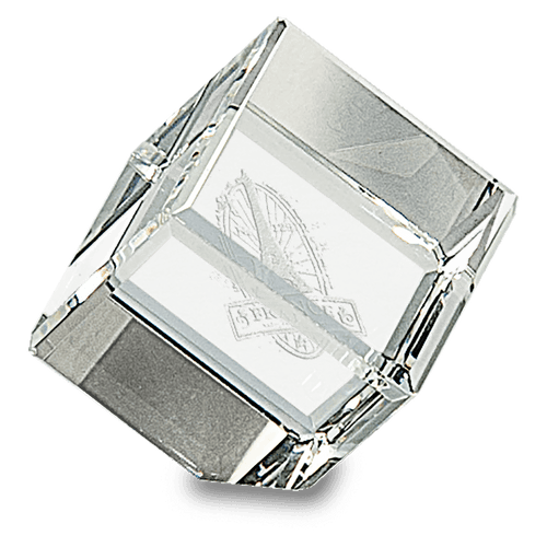 Beveled Optic Crystal Cube — Six Sizes