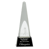 Clear Crystal 3D Golf Spire on Black Pedestal Base