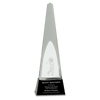Clear Crystal 3D Golf Spire on Black Pedestal Base