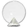Clear Round Crystal Award on Clear Diamond Base