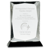 Clear Crystal Rectangle on Black Base