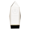 Clear Crystal Facet Rectangle on Black Base