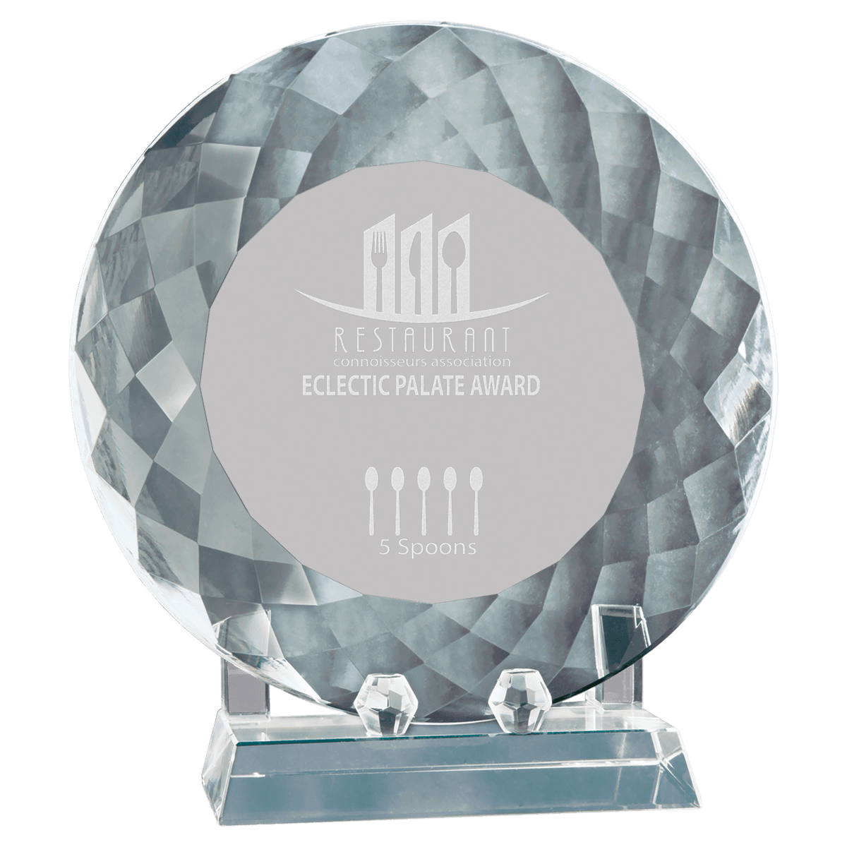 8 1/2" Crystal Plate with Base