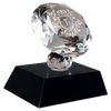 3 1/2" Crystal Diamond on Pedestal Base