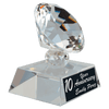 3 1/2" Crystal Diamond on Pedestal Base