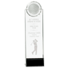 Crystal Golfer Standup with Black Base — Size