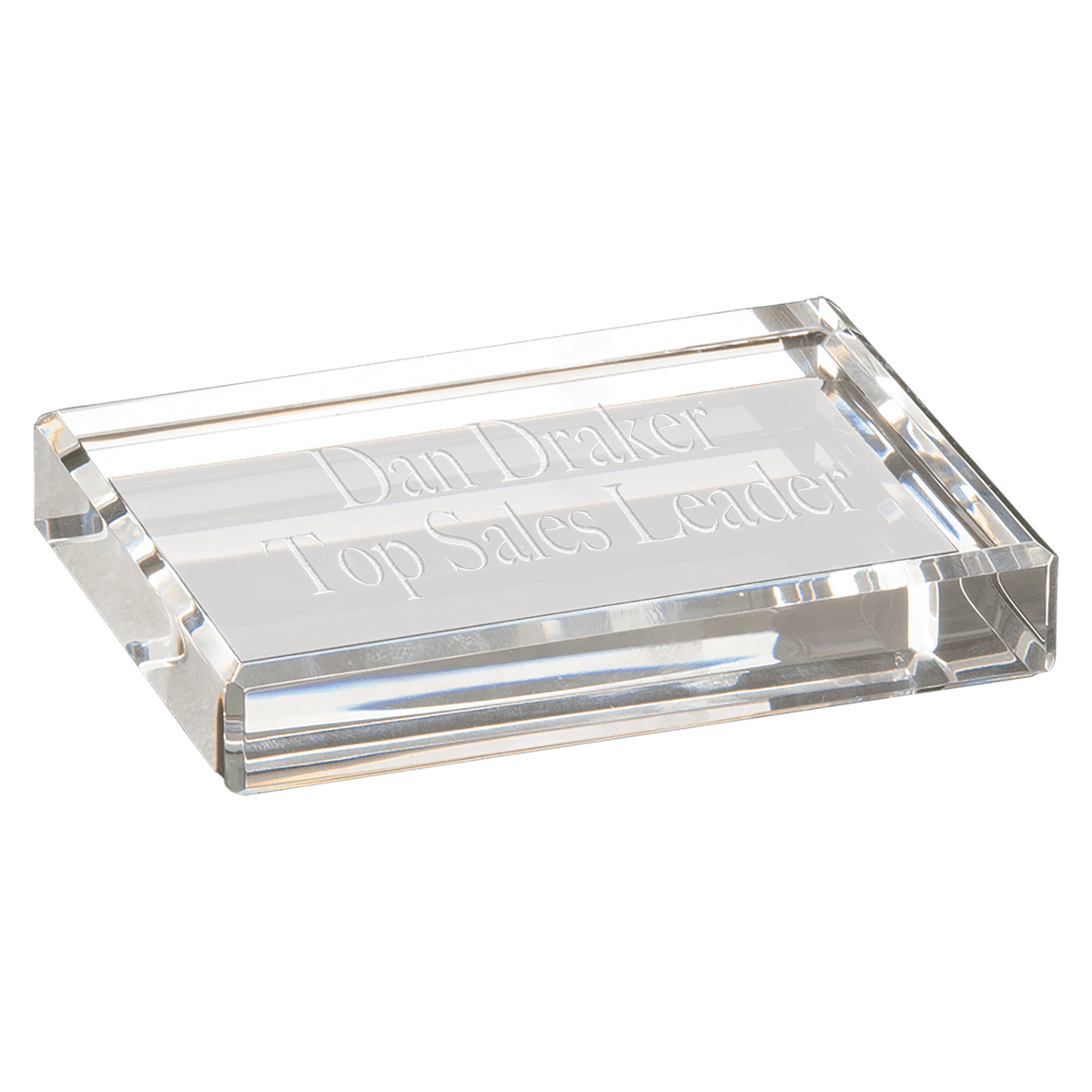 4" x 3" Crystal Rectangle Paperweight