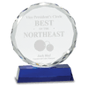 7" Round Facet Crystal on Pedestal Base
