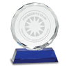 6" Round Facet Crystal on Pedestal Base