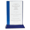 Crystal Rectangle Award with Decorative Edge and Base