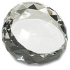 Clear Round Crystal Facet Paperweight