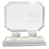 6" Rectangle Crystal on Pedestal Base