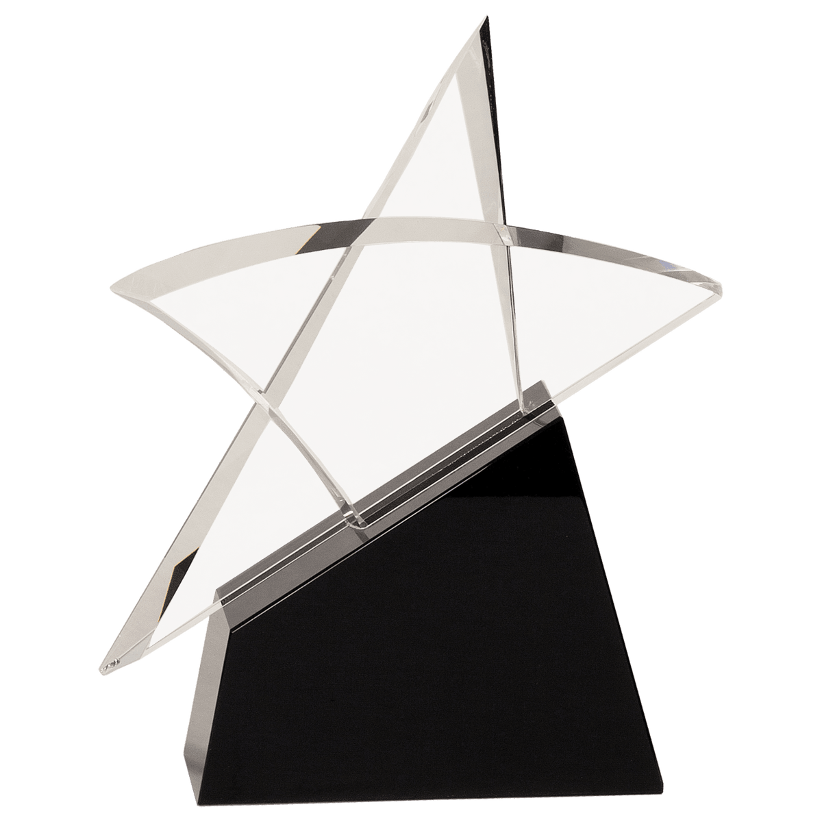 Crystal Outline Star on Black Base — CRY7105M