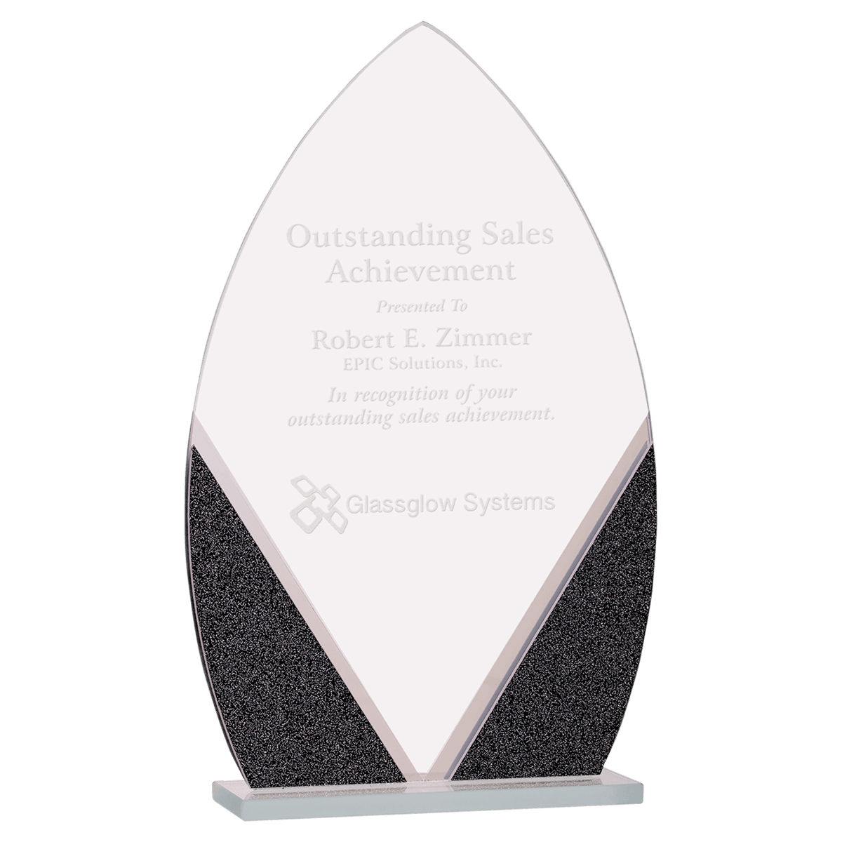 Designer Glass Award — Shape and Size · Oval · 7¼″ · DGS41