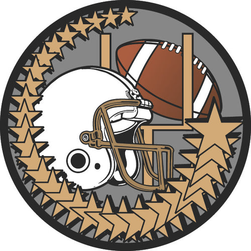 Football Diamond Foil Label