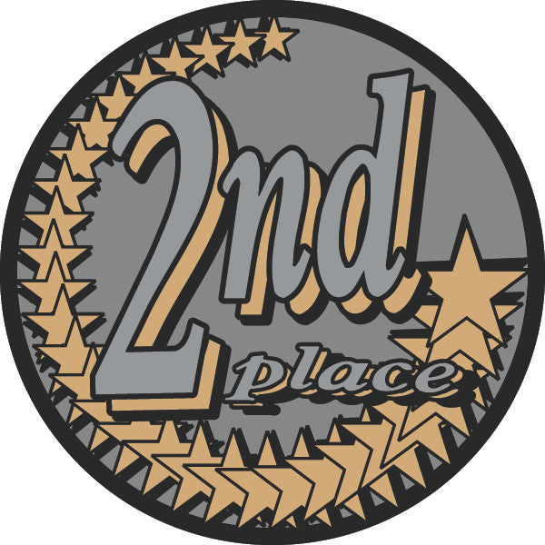 2nd Place Diamond Foil Label