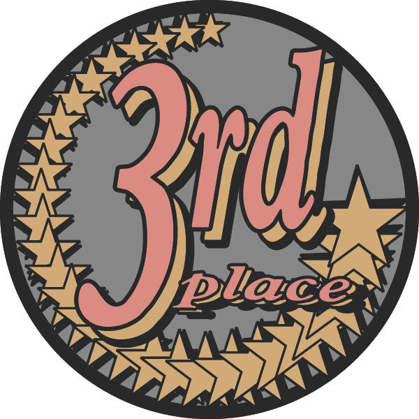 3rd Place Diamond Foil Label