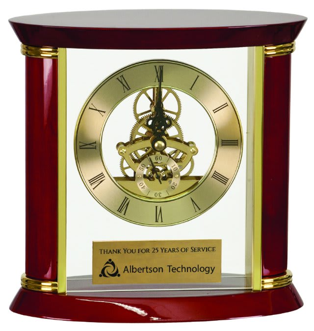 7 3/4" Executive & Rosewood Piano Finish Clock