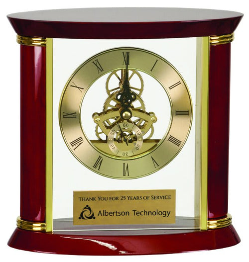 7 3/4" Executive & Rosewood Piano Finish Clock