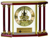 7 1/4" Executive 4-Pillar & Rosewood Piano Finish Clock