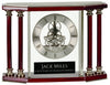 7 1/4" Executive 4-Pillar & Rosewood Piano Finish Clock